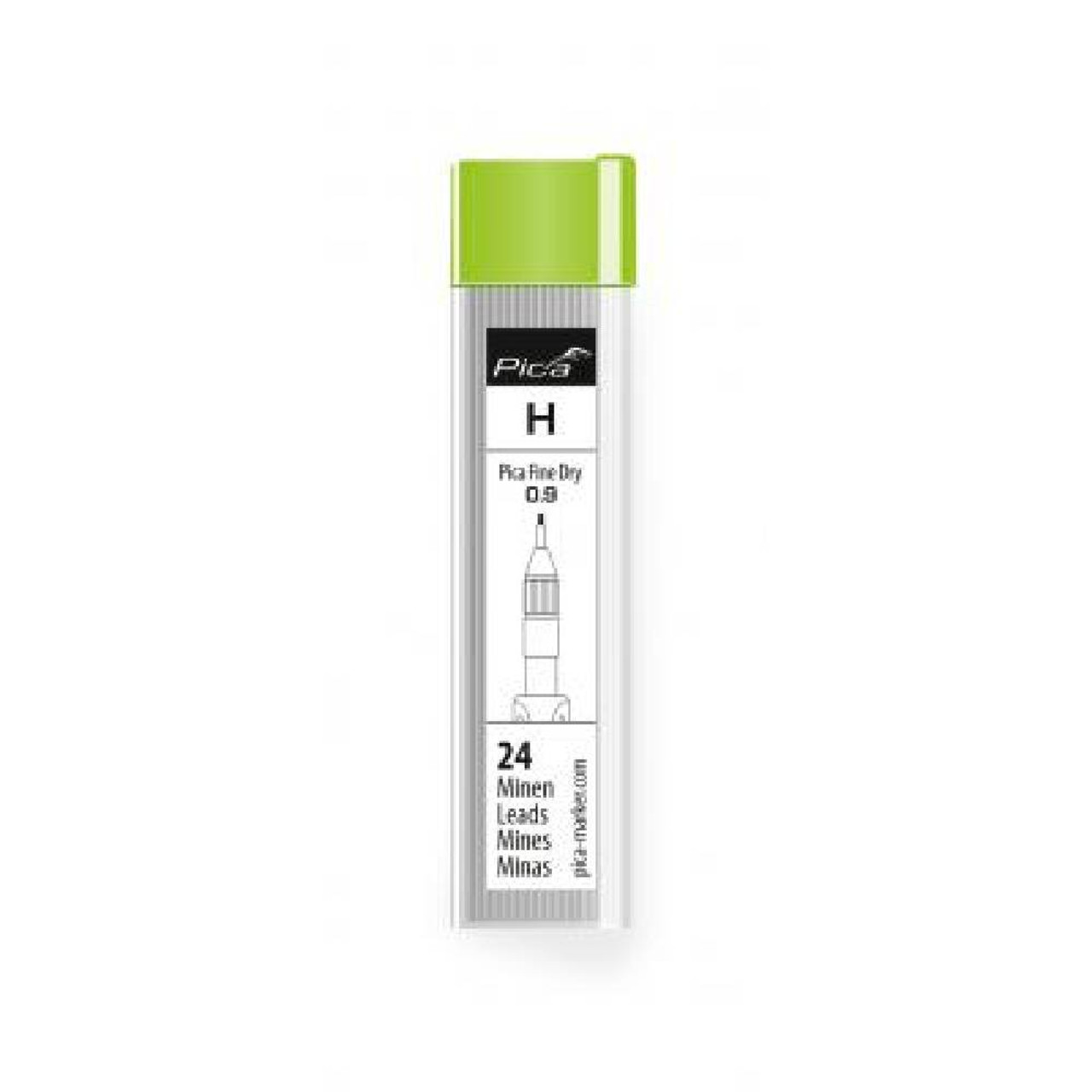 Pica 7050-SB Fine Dry Graphite H Lead Refills - 24pk