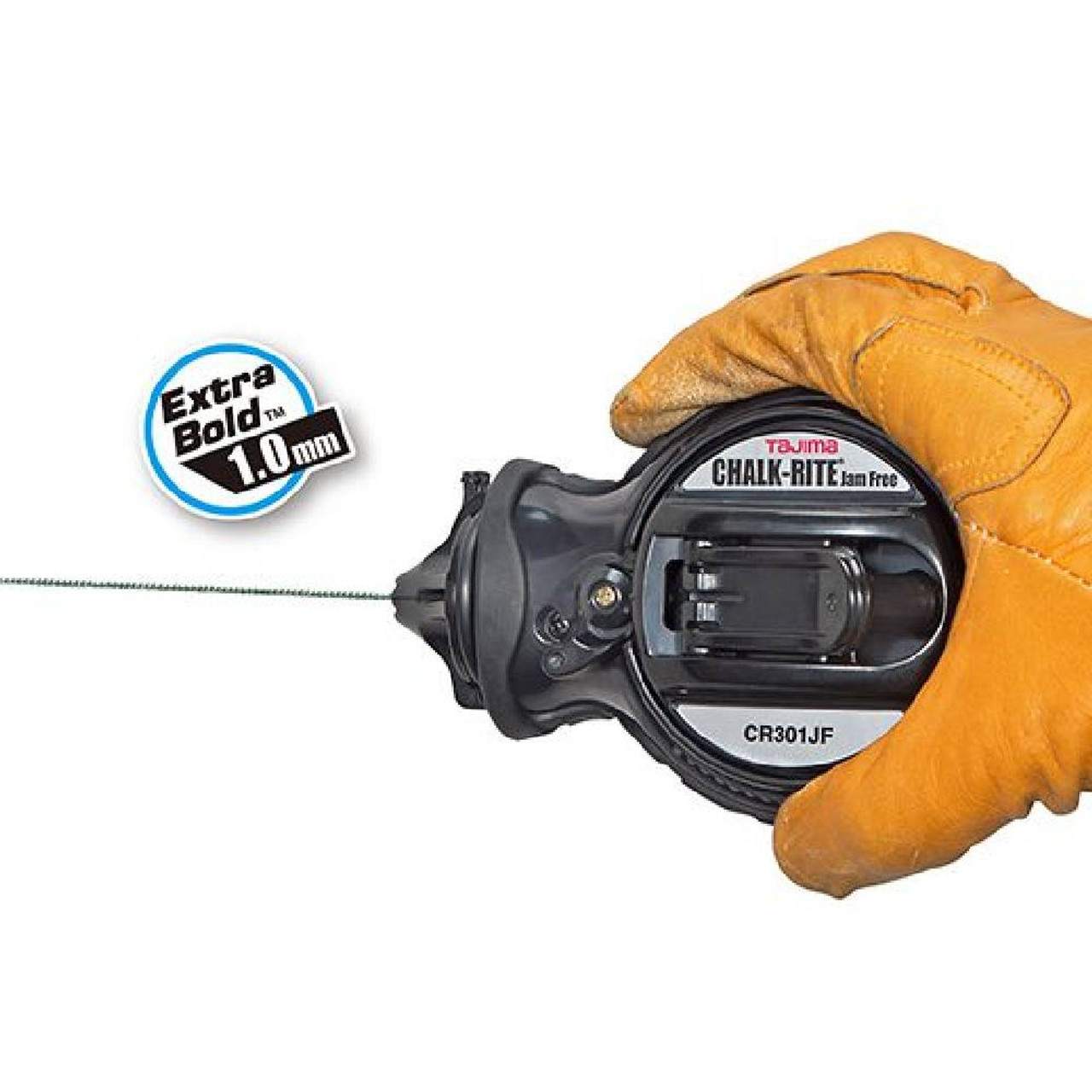 Tajima CR301JF 100' Chalk-Rite Jam Free Extra Bold Chalk Line Reel