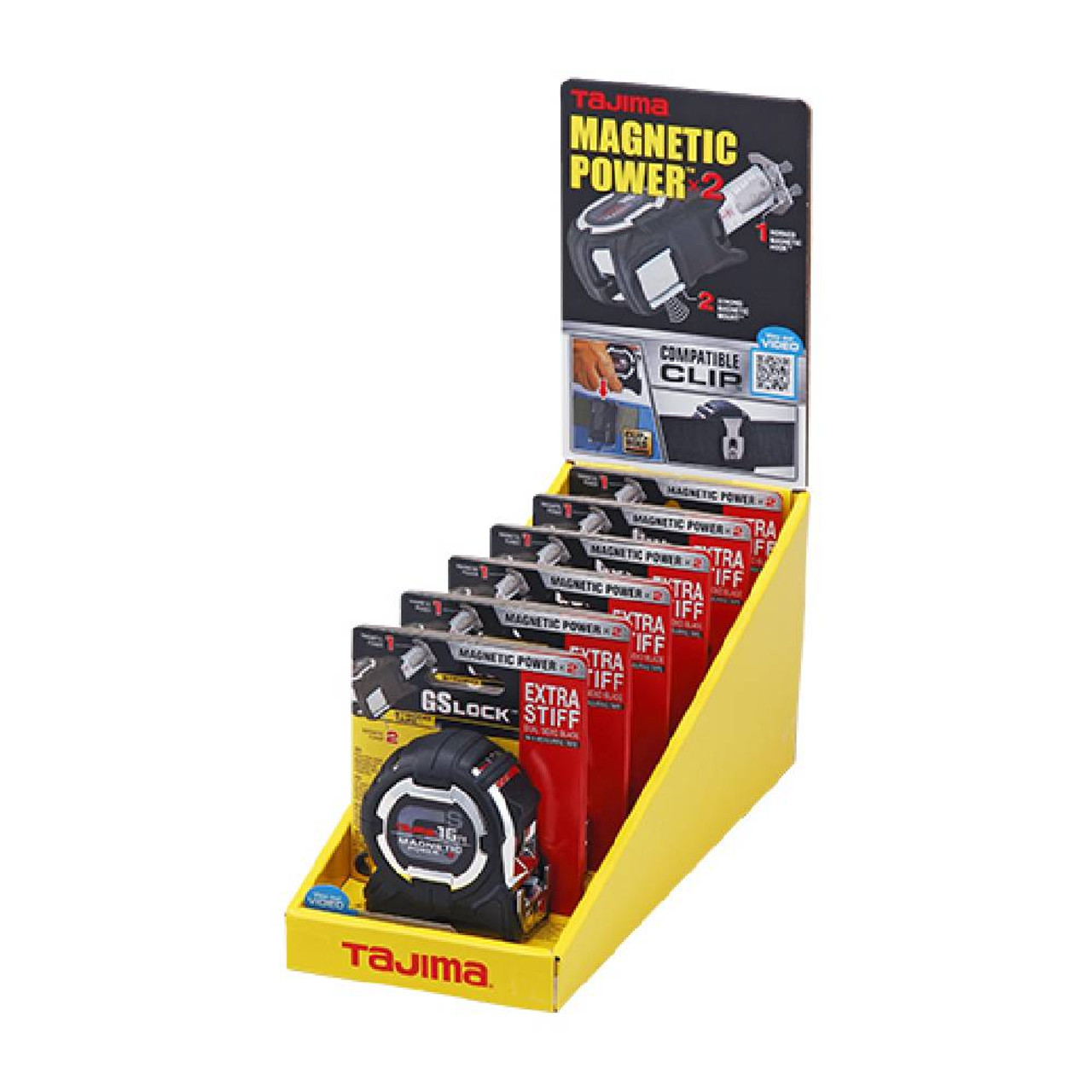 Tajima GS-SC16BW GS Lock Magnetic Power X2 16' x 1 inch Tape Measure