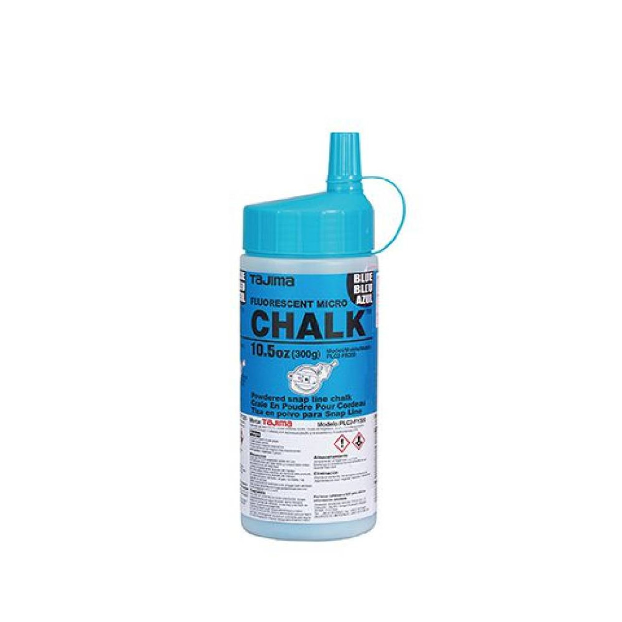 Tajima PLC2-FB300 Micro-Chalk 10.5oz Fluorescent Blue Ultra-Fine Powdered Snap Line Chalk