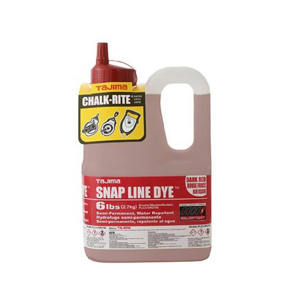 Tajima PLC3-DR2700 6lb Dark Red Ultra-Fine Snap Line Dye