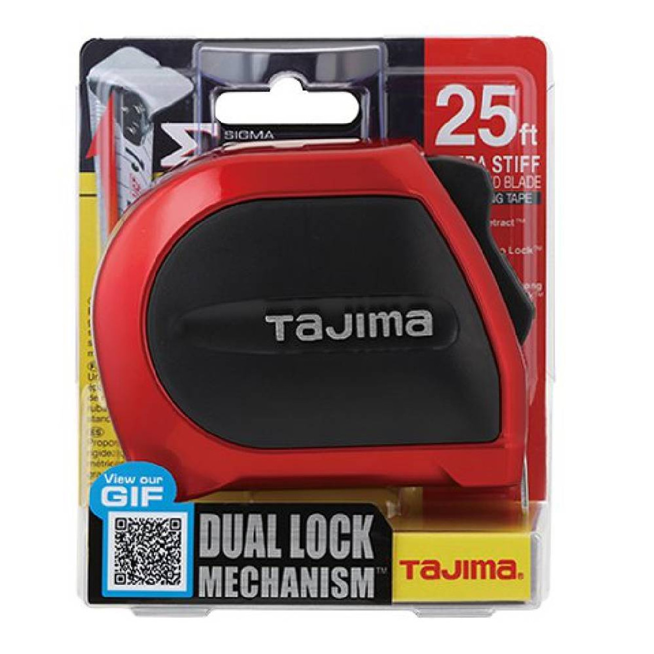 Tajima SS-25BW Sigma Stop 25' x 1 inch Tape Measure