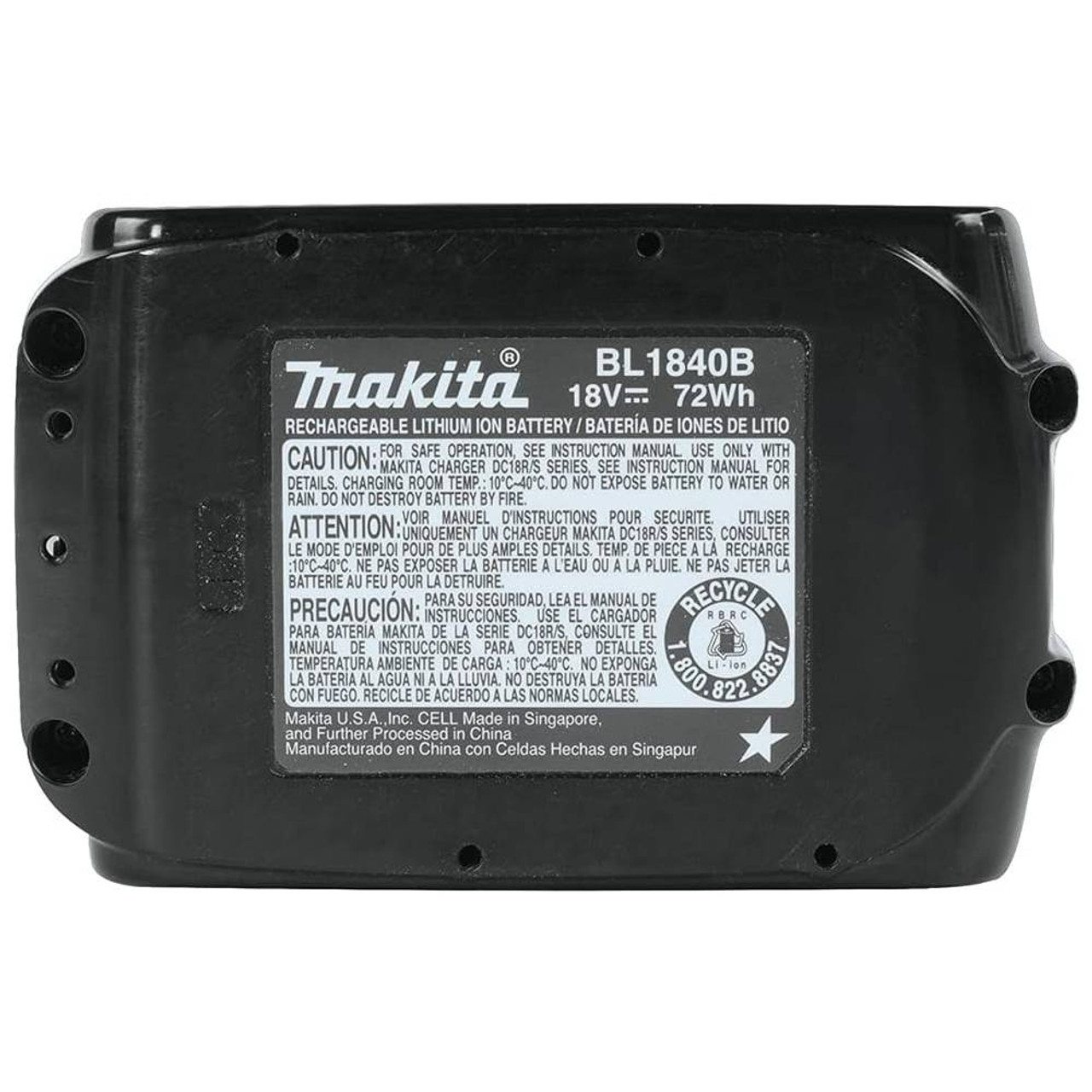 Makita 196406-9 BL1840B 18V LXT 4Ah Lithium-Ion Battery - 2pk