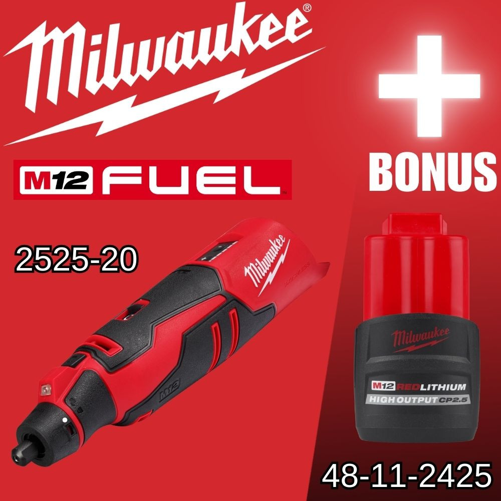 Milwaukee 2525-20 M12 Cordless Brushless Rotary Tool (Tool Only)