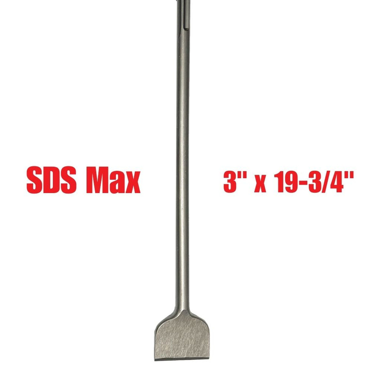 Truwerx 46179 3 inch x 19-3/4 inch SDS Max Rotary Hammer Flat Chisel