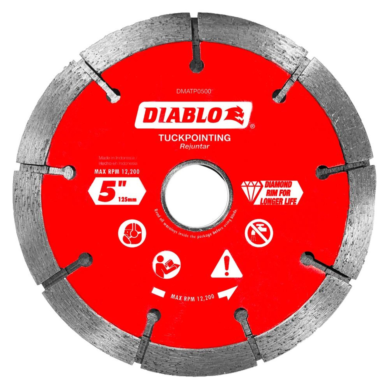 Diablo DMATP0500 5 Inch Diamond Rim Tuck Point Blade for Masonry