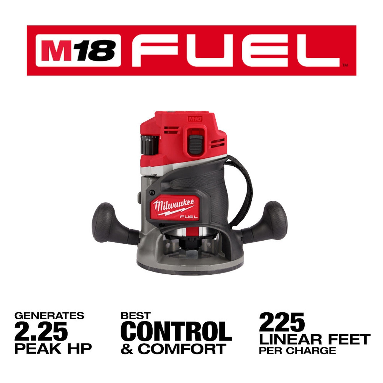 Milwaukee 2838-20 M18 FUEL 18V 1/2 inch Cordless Brushless Router (Tool Only) Milwaukee 2838-20 M18 FUEL 18V 1/2 inch Cordless Brushless Router (Tool Only)