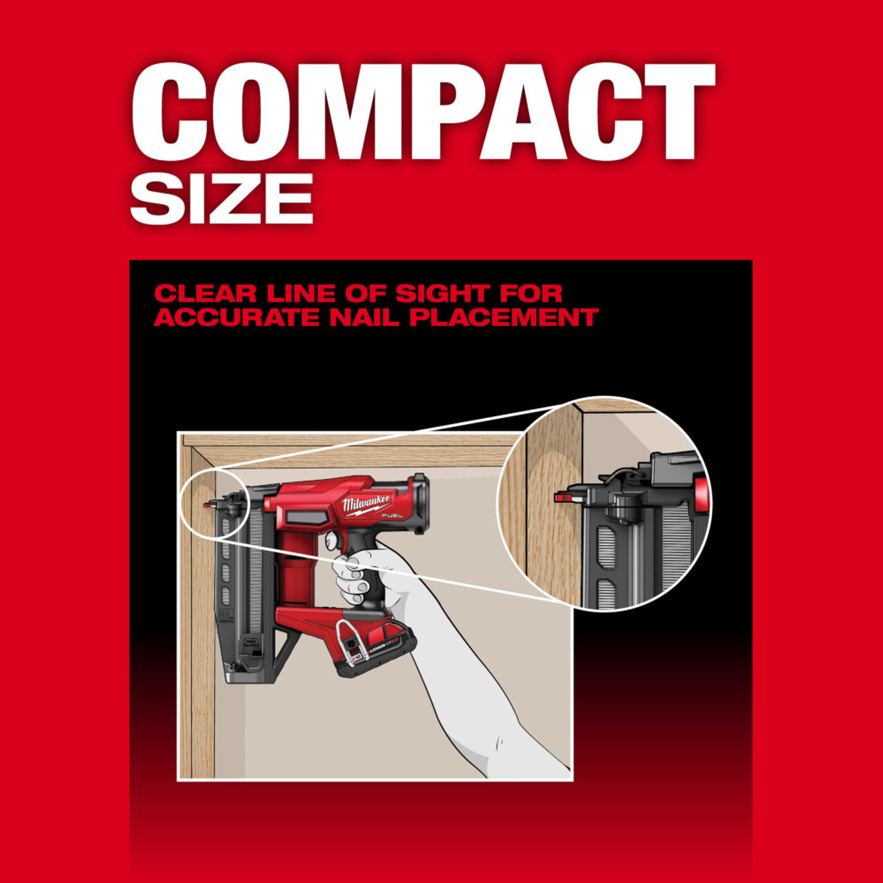 Milwaukee 3020-20 M18 FUEL Cordless Brushless 16 Gauge Straight Finish Nailer (Tool Only) Milwaukee 3020-20 M18 FUEL Cordless Brushless 16 Gauge Straight Finish Nailer (Tool Only)
