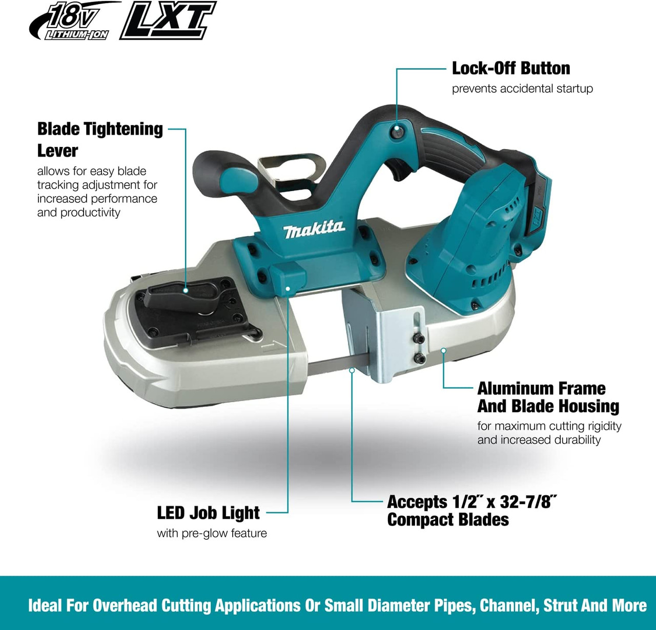 Makita DPB182Z 18V LXT Cordless Portable Band Saw (Tool Only)