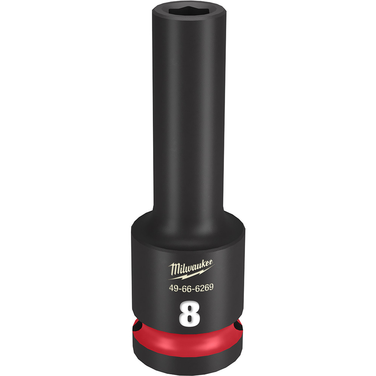 Milwaukee 49-66-6269 SHOCKWAVE Impact Duty 8mm 1/2 inch Drive Metric 6pt Deep Socket Milwaukee 49-66-6269 SHOCKWAVE Impact Duty 8mm 1/2 inch Drive Metric 6pt Deep Socket