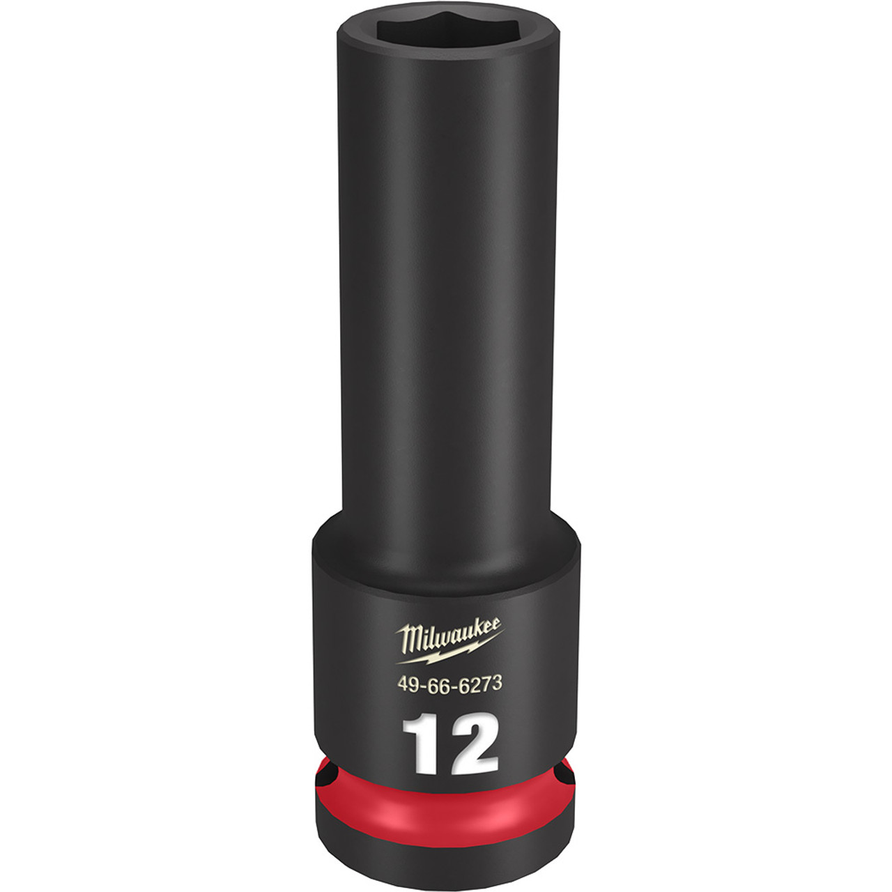 Milwaukee 49-66-6273 SHOCKWAVE Impact Duty 12mm 1/2 inch Drive Metric 6pt Deep Socket Milwaukee 49-66-6273 SHOCKWAVE Impact Duty 12mm 1/2 inch Drive Metric 6pt Deep Socket