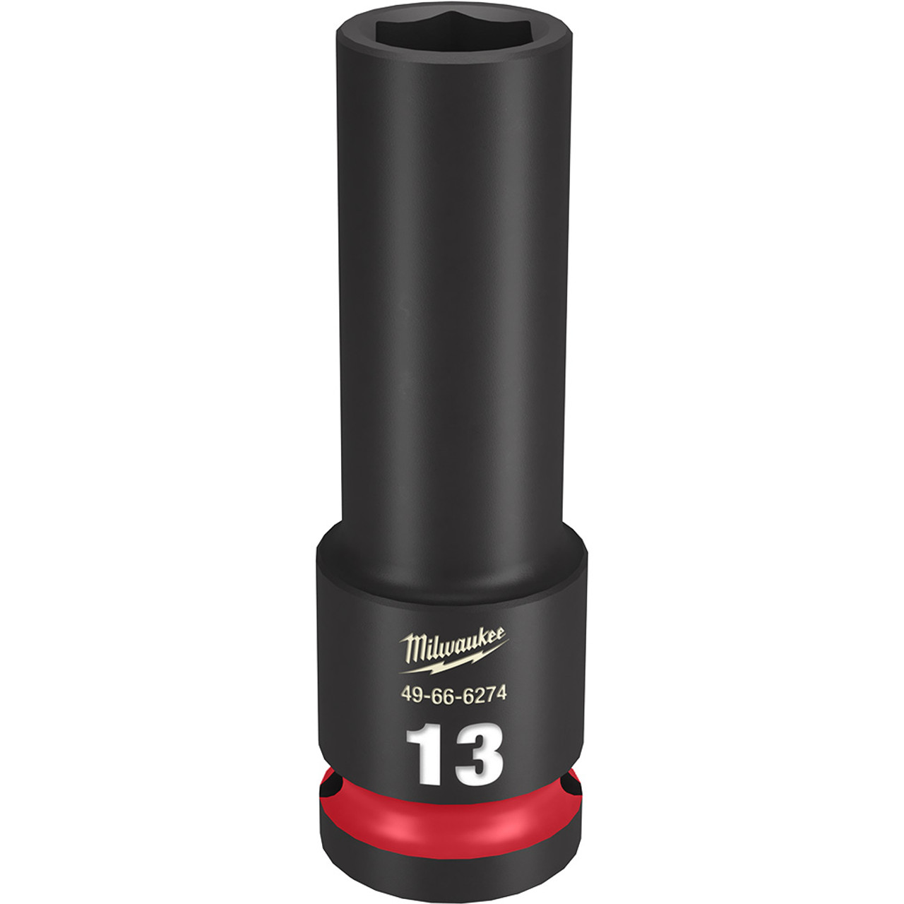 Milwaukee 49-66-6274 SHOCKWAVE Impact Duty 13mm 1/2 inch Drive Metric 6pt Deep Socket Milwaukee 49-66-6274 SHOCKWAVE Impact Duty 13mm 1/2 inch Drive Metric 6pt Deep Socket