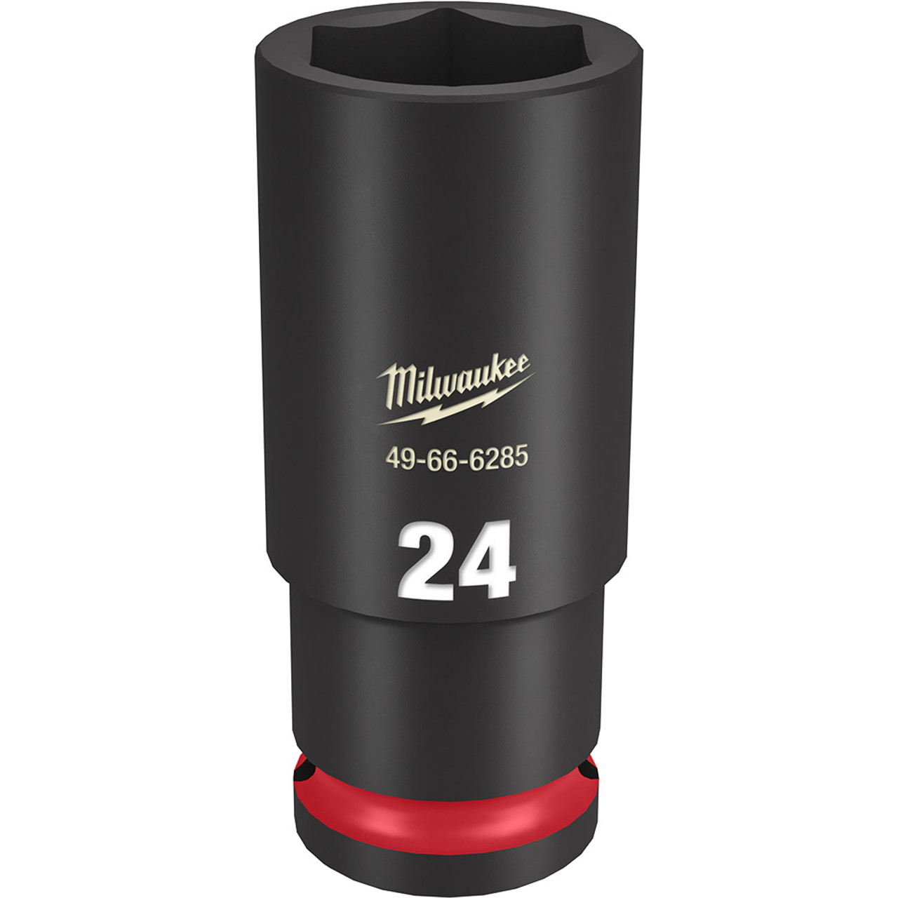 Milwaukee 49-66-6285 SHOCKWAVE Impact Duty 24mm 1/2 inch Drive Metric 6pt Deep Socket Milwaukee 49-66-6285 SHOCKWAVE Impact Duty 24mm 1/2 inch Drive Metric 6pt Deep Socket
