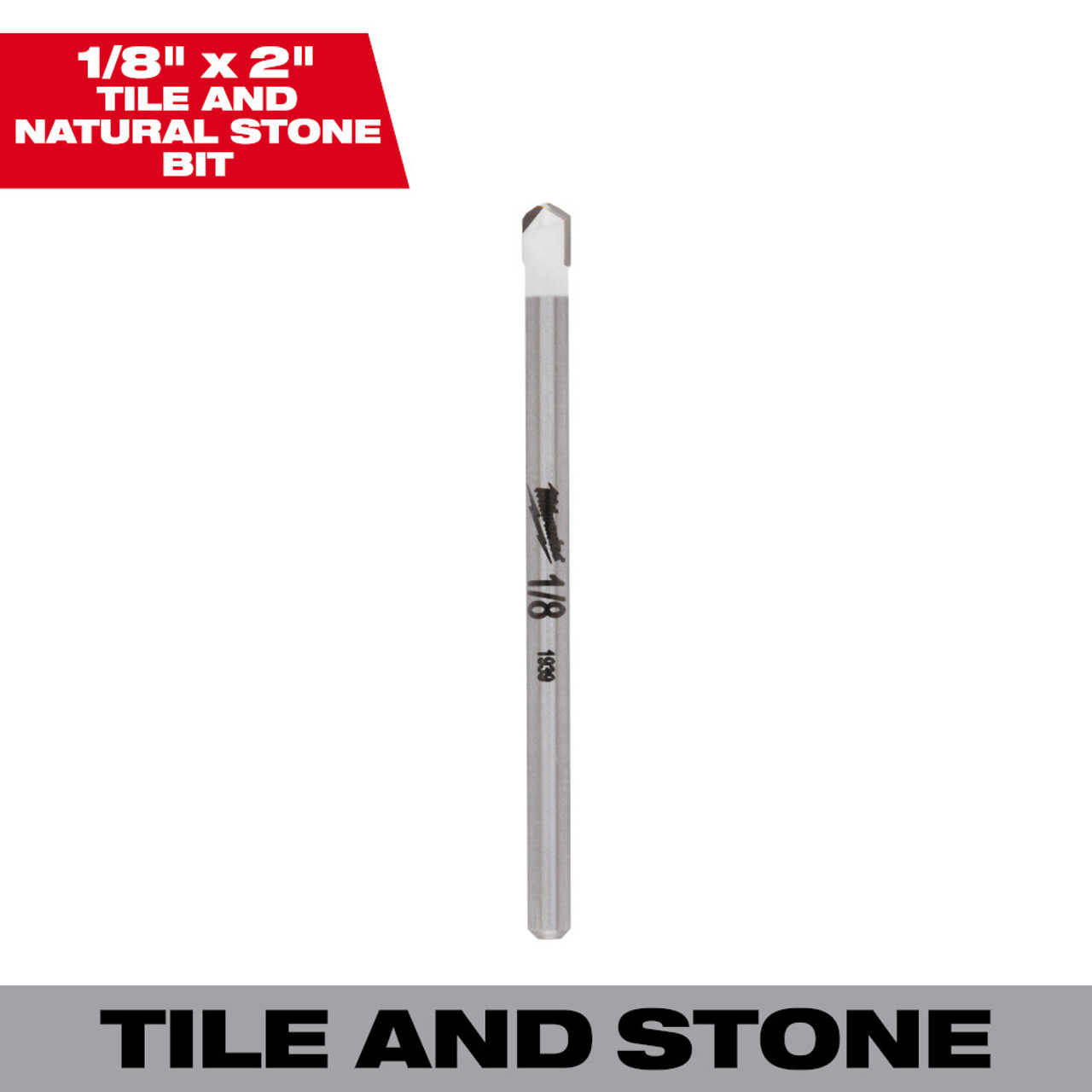 Milwaukee 1/8 inch 48-20-8990 Tile and Natural Stone Bit Milwaukee 1/8 inch 48-20-8990 Tile and Natural Stone Bit