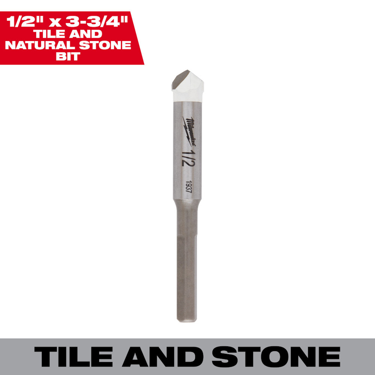 Milwaukee 48-20-8995 1/2 inch Tile and Natural Stone Bit Milwaukee 48-20-8995 1/2 inch Tile and Natural Stone Bit