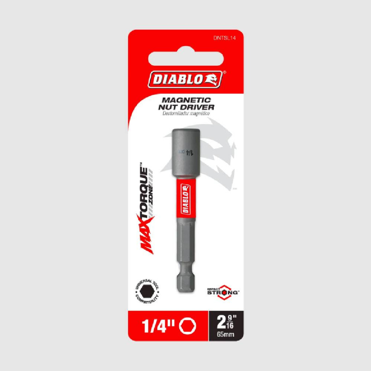 Diablo DNTSL14 1/4 inch x 2-9/16 inch Magnetic Nut Setter