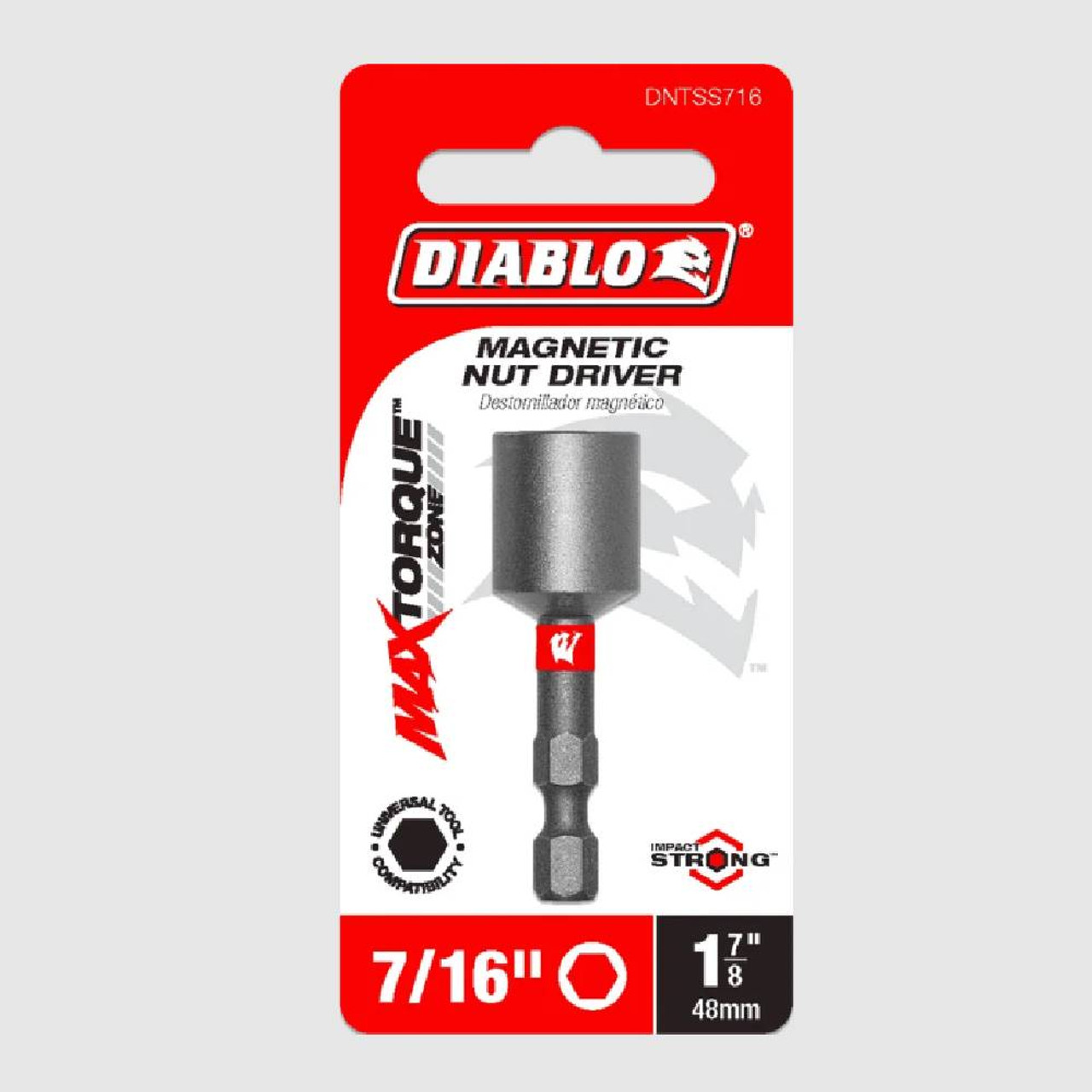 Diablo DNTSS716 7/16 inch x 1-7/8 inch Magnetic Nut Setter