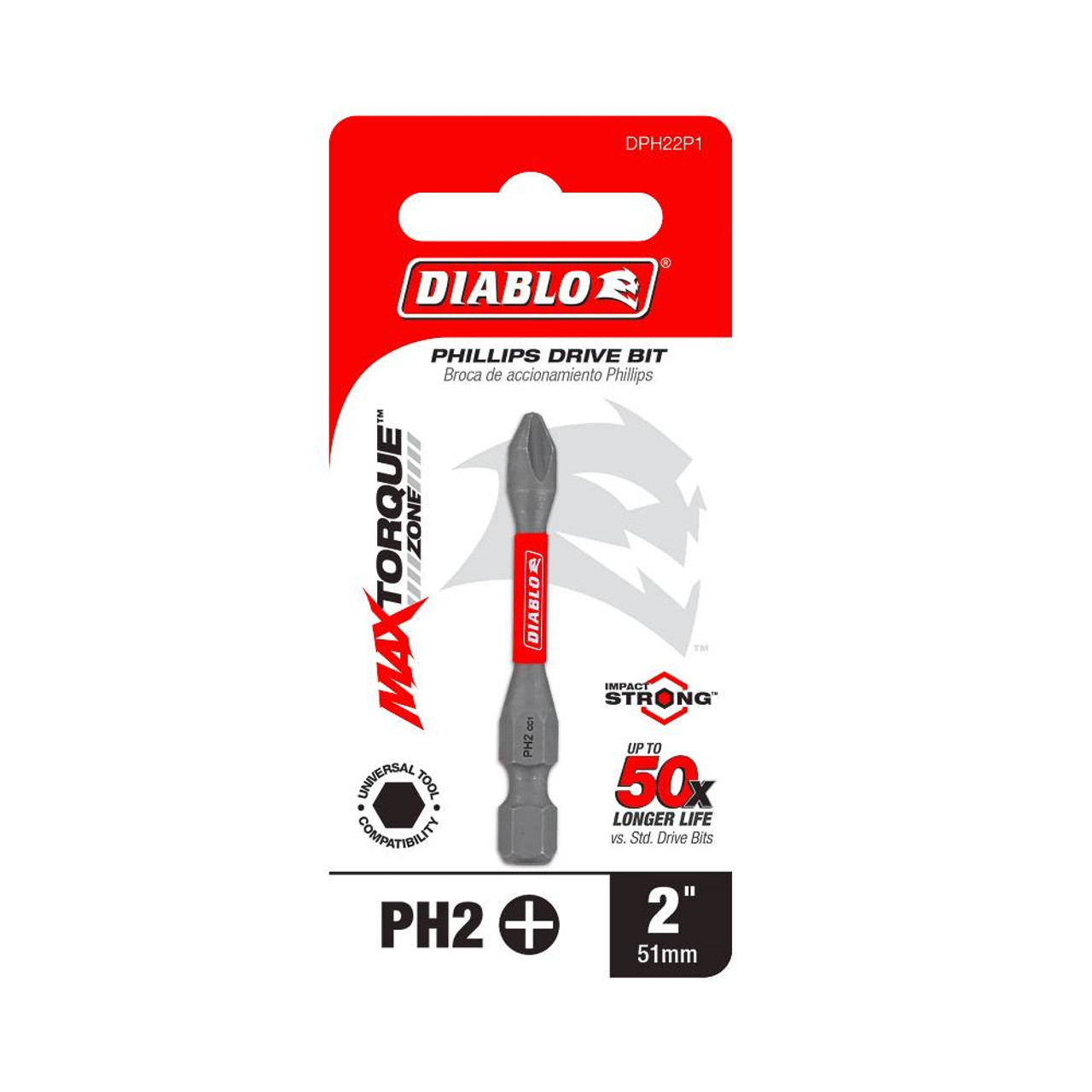 Diablo DPH22P1 2 inch #2 Phillips Drive Bit Diablo DPH22P1 2 inch #2 Phillips Drive Bit