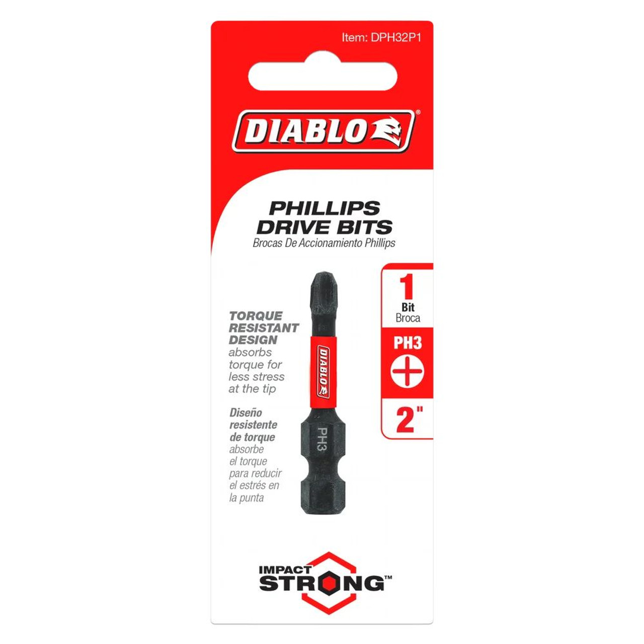 Diablo DPH32P1 2 inch #3 Phillips Drive Bit Diablo DPH32P1 2 inch #3 Phillips Drive Bit
