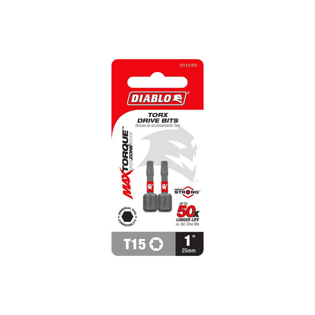 Diablo DT151P2 1 Inch #15 Torx Drive Bit Diablo DT151P2 1 Inch #15 Torx Drive Bit