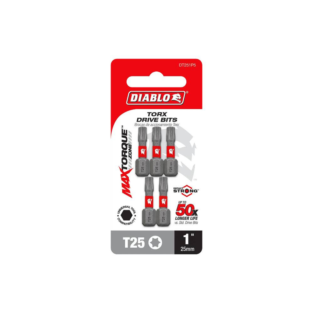 Diablo DT251P5 1 Inch #25 Torx Drive Bits - 5pk Diablo DT251P5 1 Inch #25 Torx Drive Bits - 5pk
