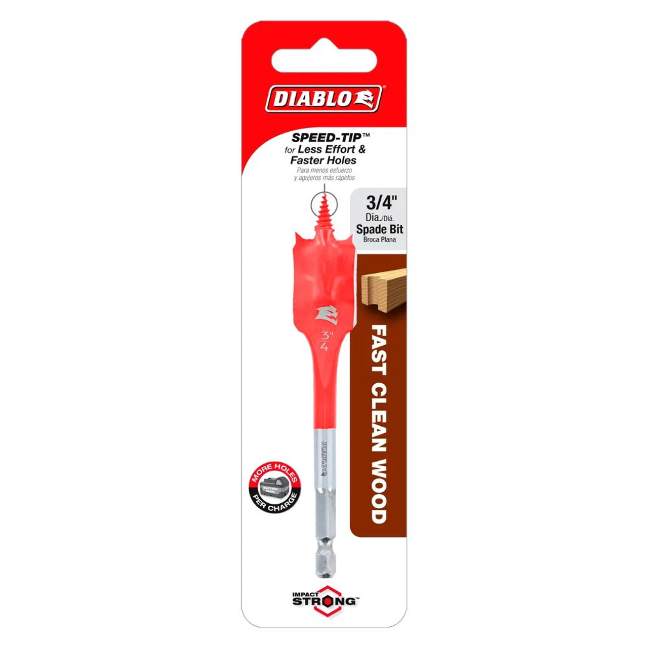 Diablo DSP1040 3/4 inch x 4 inch Speed-Tip Spade Bit Diablo DSP1040 3/4 inch x 4 inch Speed-Tip Spade Bit