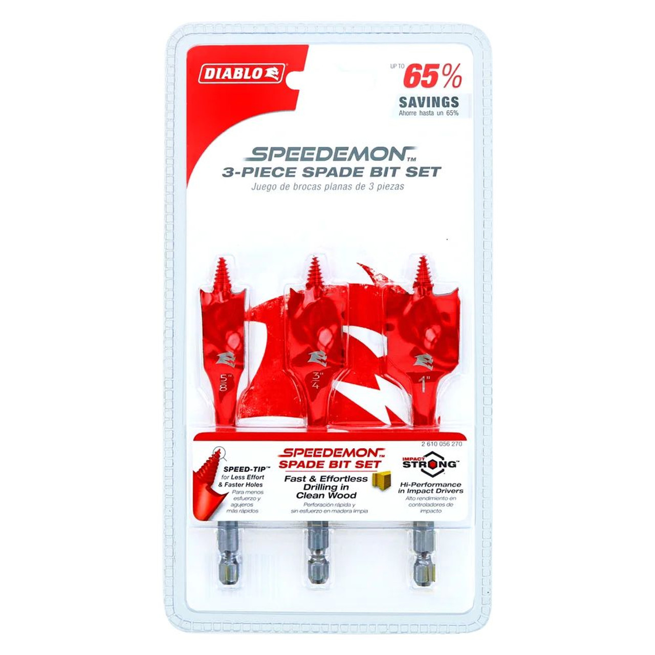 Diablo DSP1910-S3 3pc 4 inch Speed-Tip Spade Bit Set Diablo DSP1910-S3 3pc 4 inch Speed-Tip Spade Bit Set