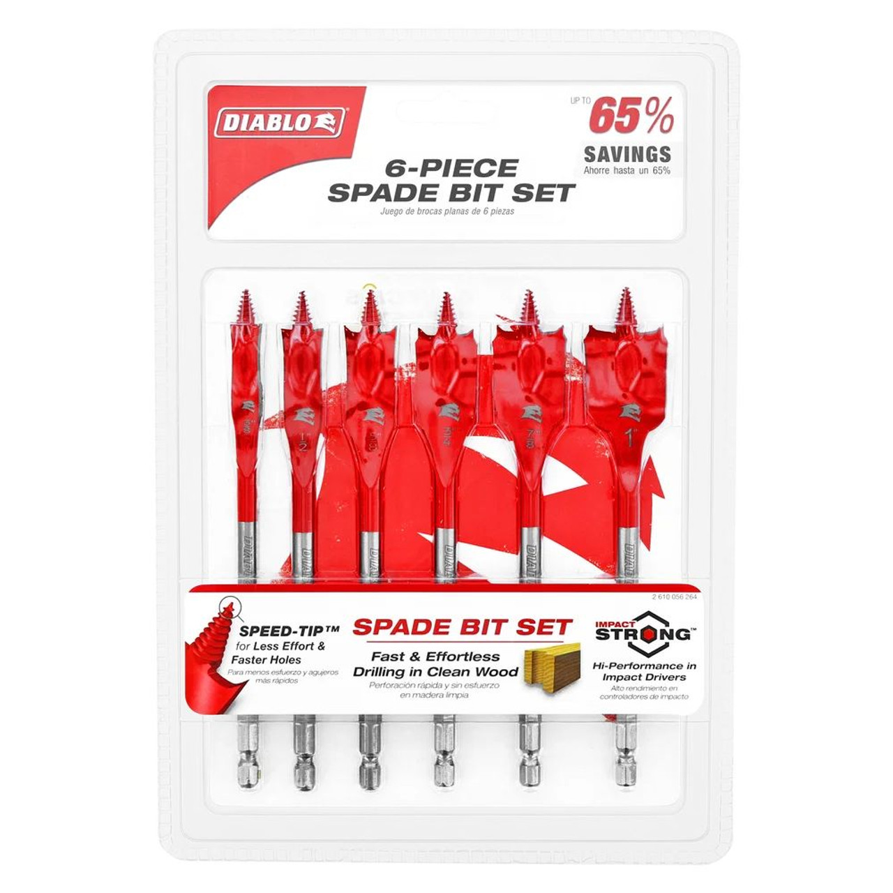 Diablo DSP2920-S6 6pc 6 inch Speed-Tip Spade Bit Set Diablo DSP2920-S6 6pc 6 inch Speed-Tip Spade Bit Set