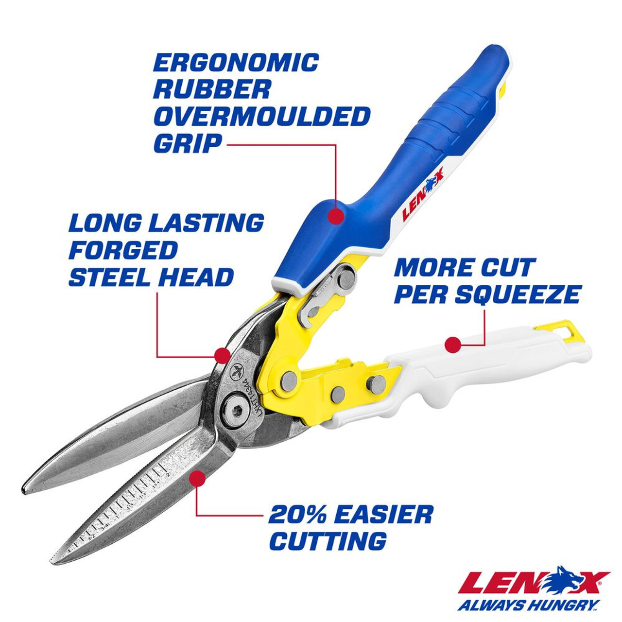 Lenox LXHT14344 Long Straight-Cut Aviation Snips