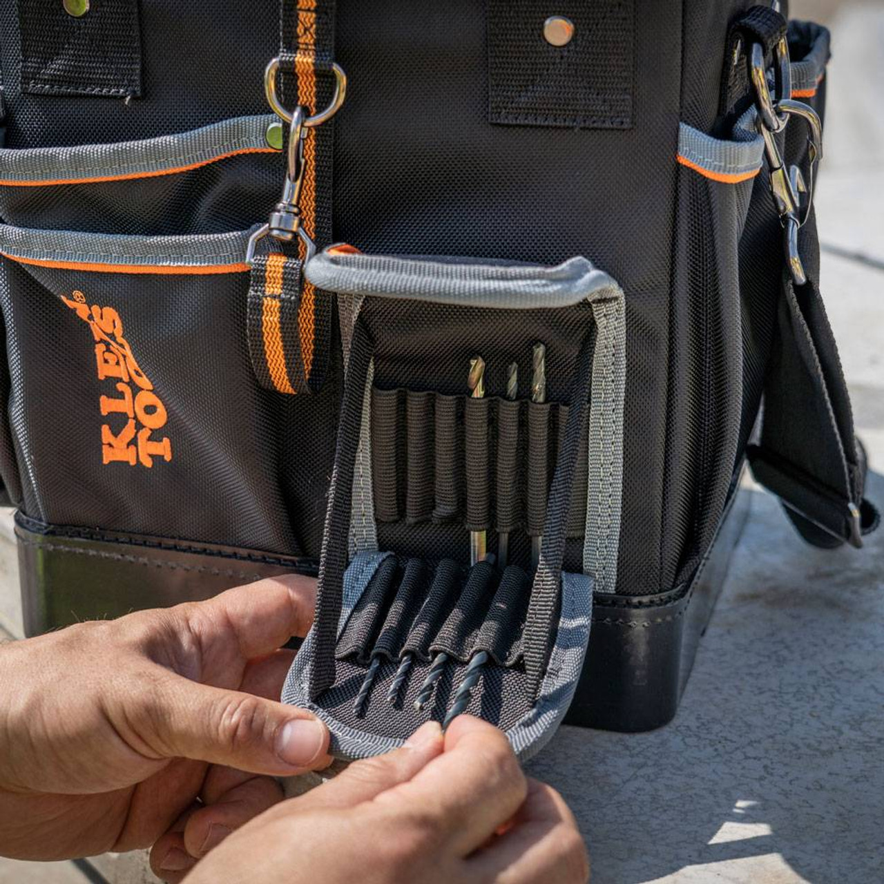 Klein Tools 5541610-14 Tradesman Pro 10 Inch 40-Pocket Tool Tote Bag Klein Tools 5541610-14 Tradesman Pro 10 Inch 40-Pocket Tool Tote Bag
