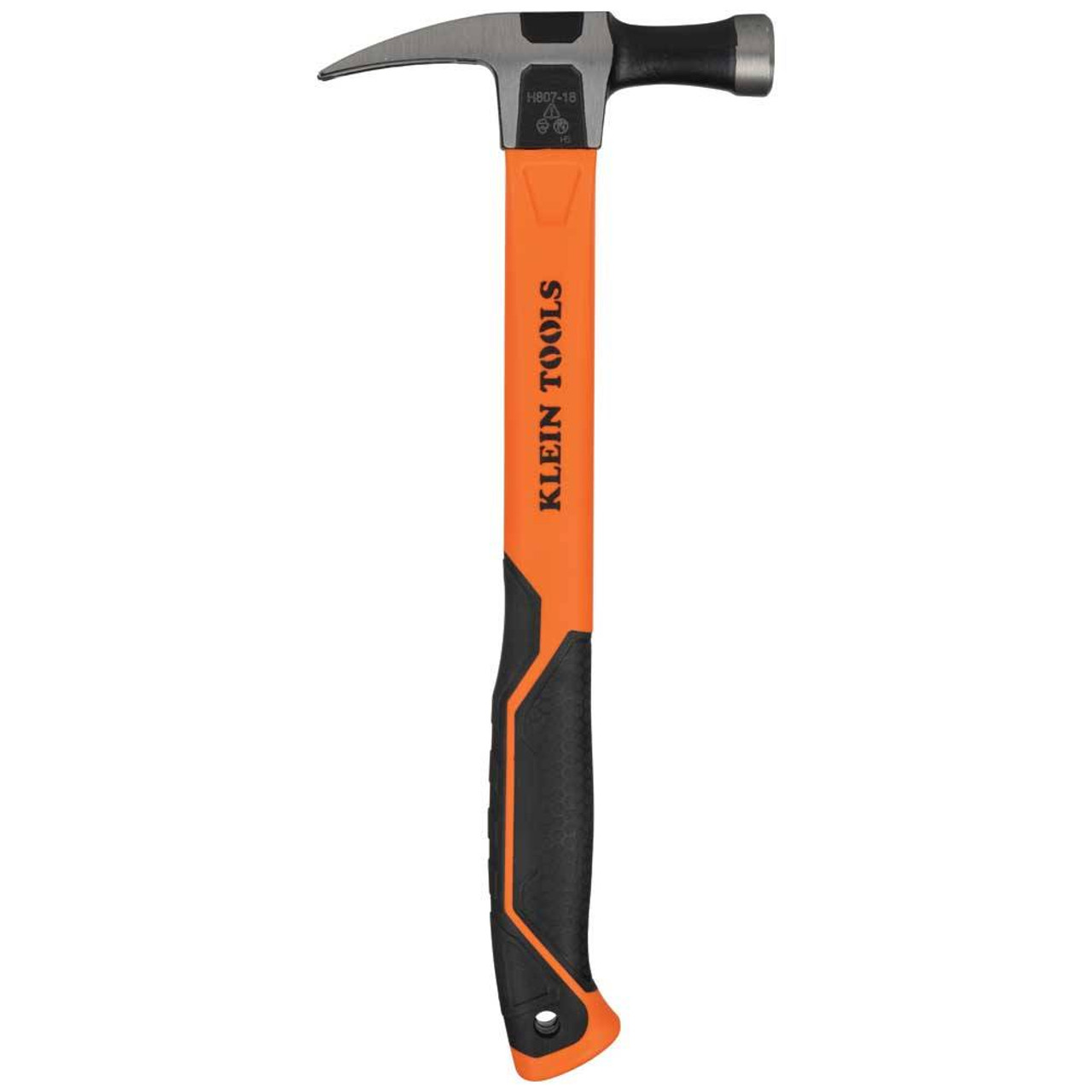 Klein Tools H80718 15 Inch 18oz Straight-Claw Electrician foots Hammer showing from a different angle Klein Tools H80718 15 Inch 18oz Straight-Claw Electrician foots Hammer showing from a different angle