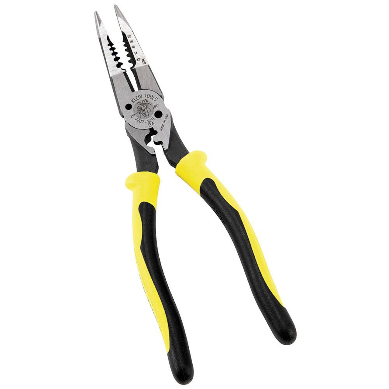 Klein Tools J207-8CR 8-1/2 Inch All-Purpose Needle Nose Pliers with Crimper Klein Tools J207-8CR 8-1/2 Inch All-Purpose Needle Nose Pliers with Crimper