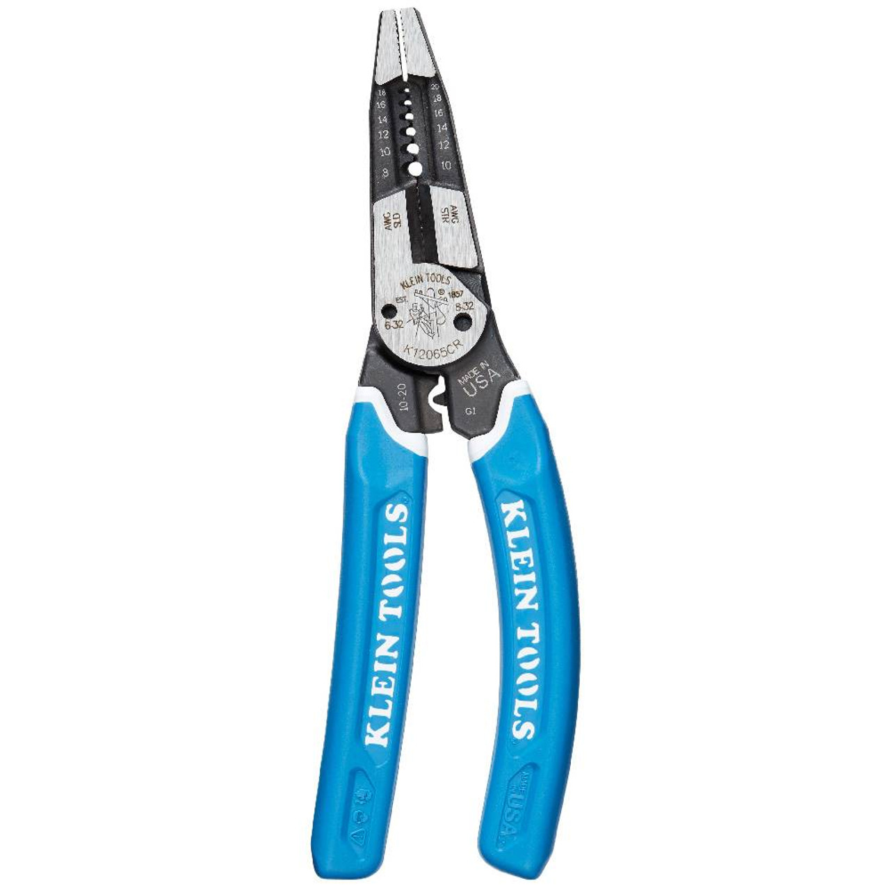 Klein Tools K12065CR Klein-Kurve Heavy-Duty Wire Stripper / Cutter / Crimper Multi Tool Klein Tools K12065CR Klein-Kurve Heavy-Duty Wire Stripper / Cutter / Crimper Multi Tool