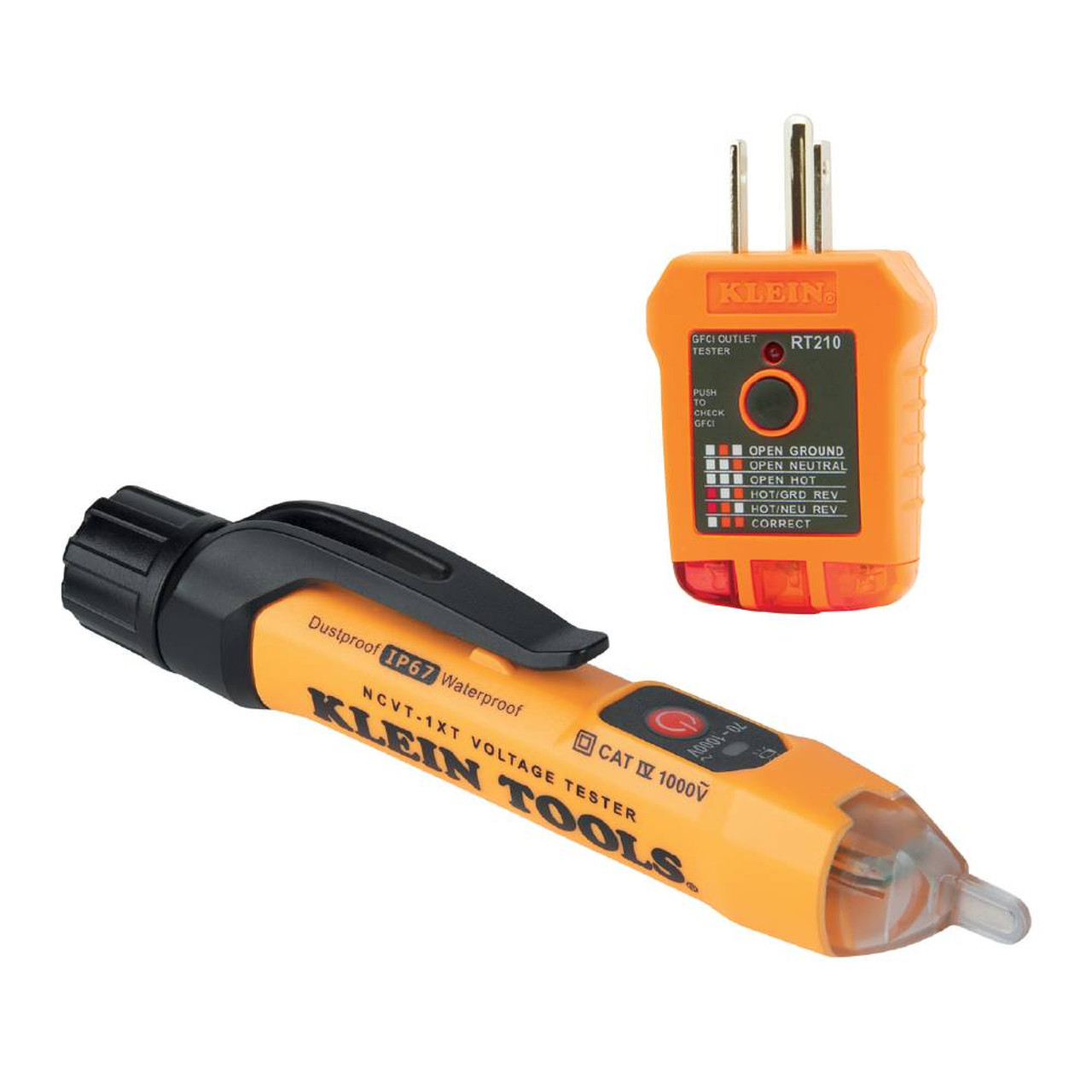 Klein Tools NCVT1XTKIT Non-Contact Voltage and GFCI Receptacle Premium Test Kit Klein Tools NCVT1XTKIT Non-Contact Voltage and GFCI Receptacle Premium Test Kit