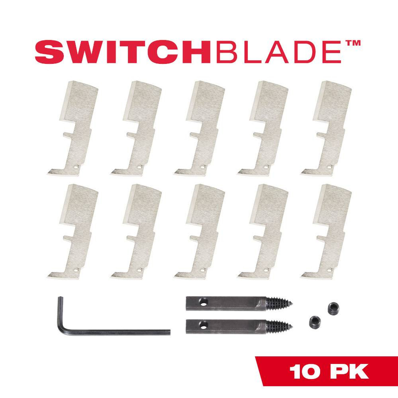 Milwaukee 48-25-5325 1-1/2 inch SWITCHBLADE Selfeed Bit Blade Replacement Kit - 10pk Milwaukee 48-25-5325 1-1/2 inch SWITCHBLADE Selfeed Bit Blade Replacement Kit - 10pk