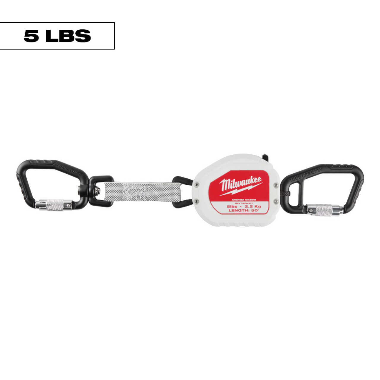 Milwaukee 48-22-8825 5 lbs 50 inch Retractable Tool Lanyard Milwaukee 48-22-8825 5 lbs 50 inch Retractable Tool Lanyard