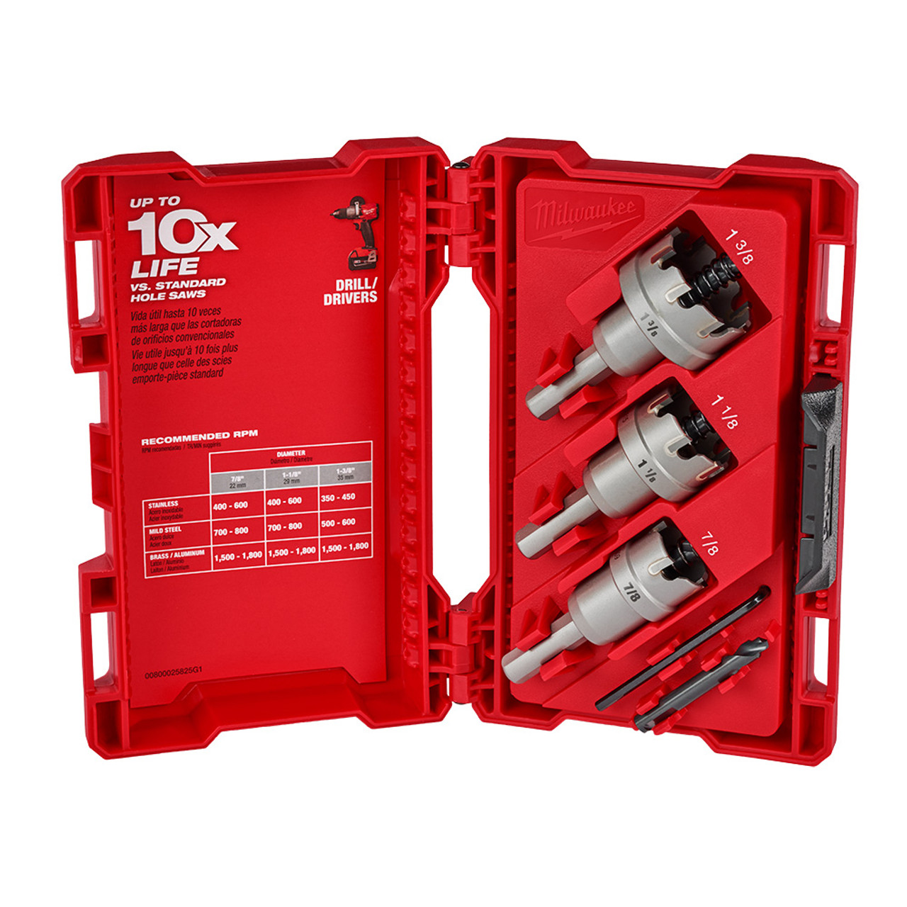 Milwaukee 49-22-8610 4pc Carbide Hole Cutter Kit