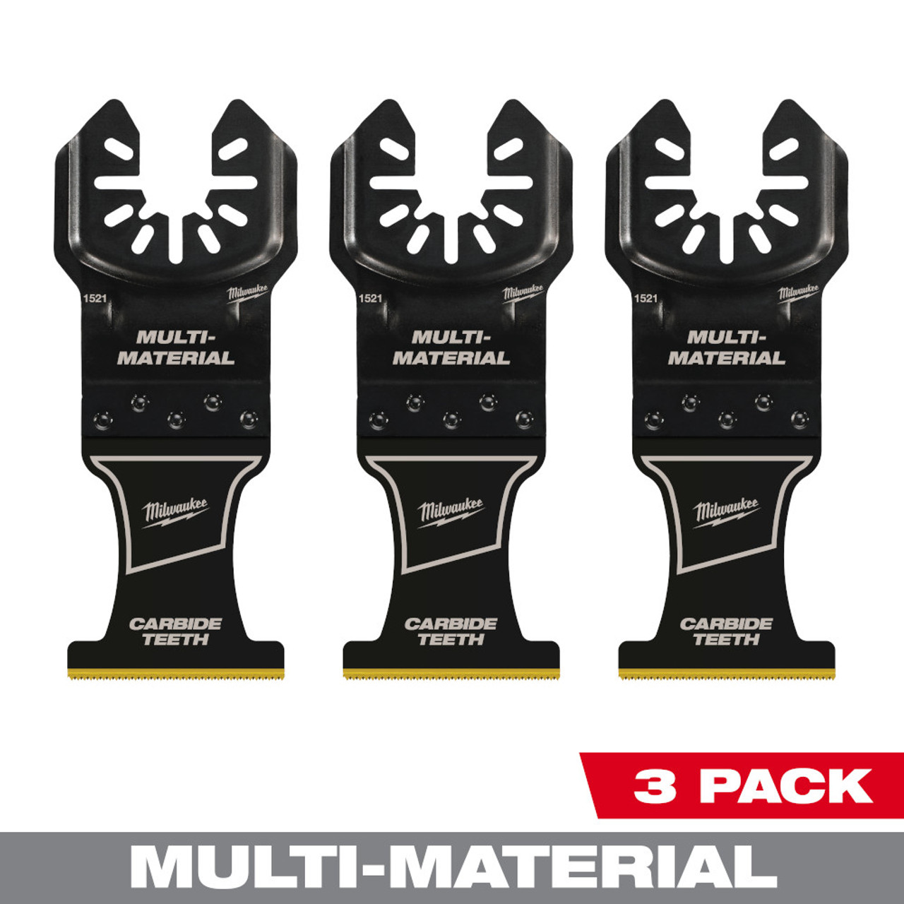 Milwaukee 49-25-1523 OPEN-LOK 1-3/8-inch Universal Fit Titanium Enhanced Carbide Teeth Multi-Material Cutting Multi-Tool Oscillating Blades - 3pk Milwaukee 49-25-1523 OPEN-LOK 1-3/8-inch Universal Fit Titanium Enhanced Carbide Teeth Multi-Material Cutting Multi-Tool Oscillating Blades - 3pk
