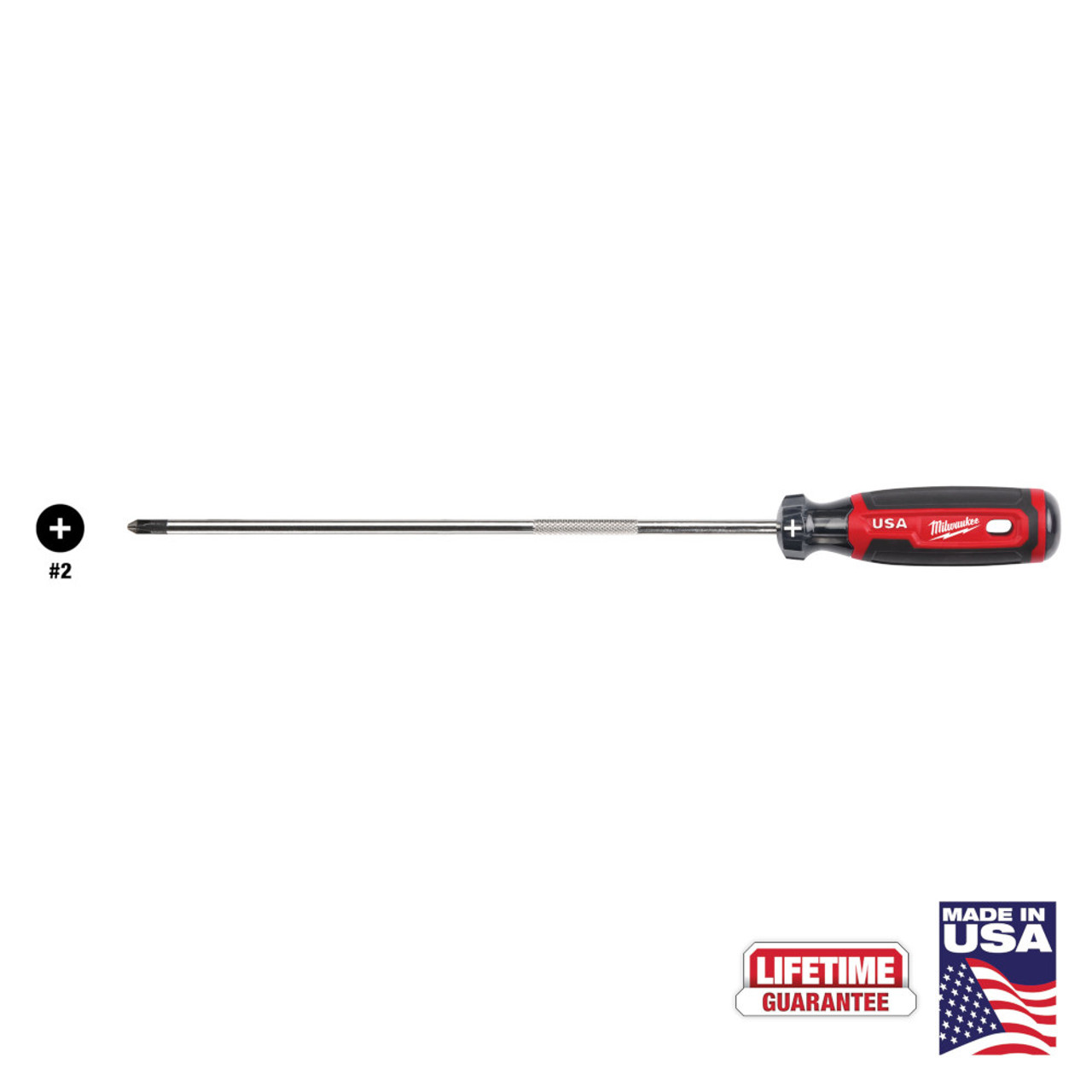 Milwaukee MT204 Cushion Grip 10-inch x #2 Phillips Screwdriver Milwaukee MT204 Cushion Grip 10-inch x #2 Phillips Screwdriver