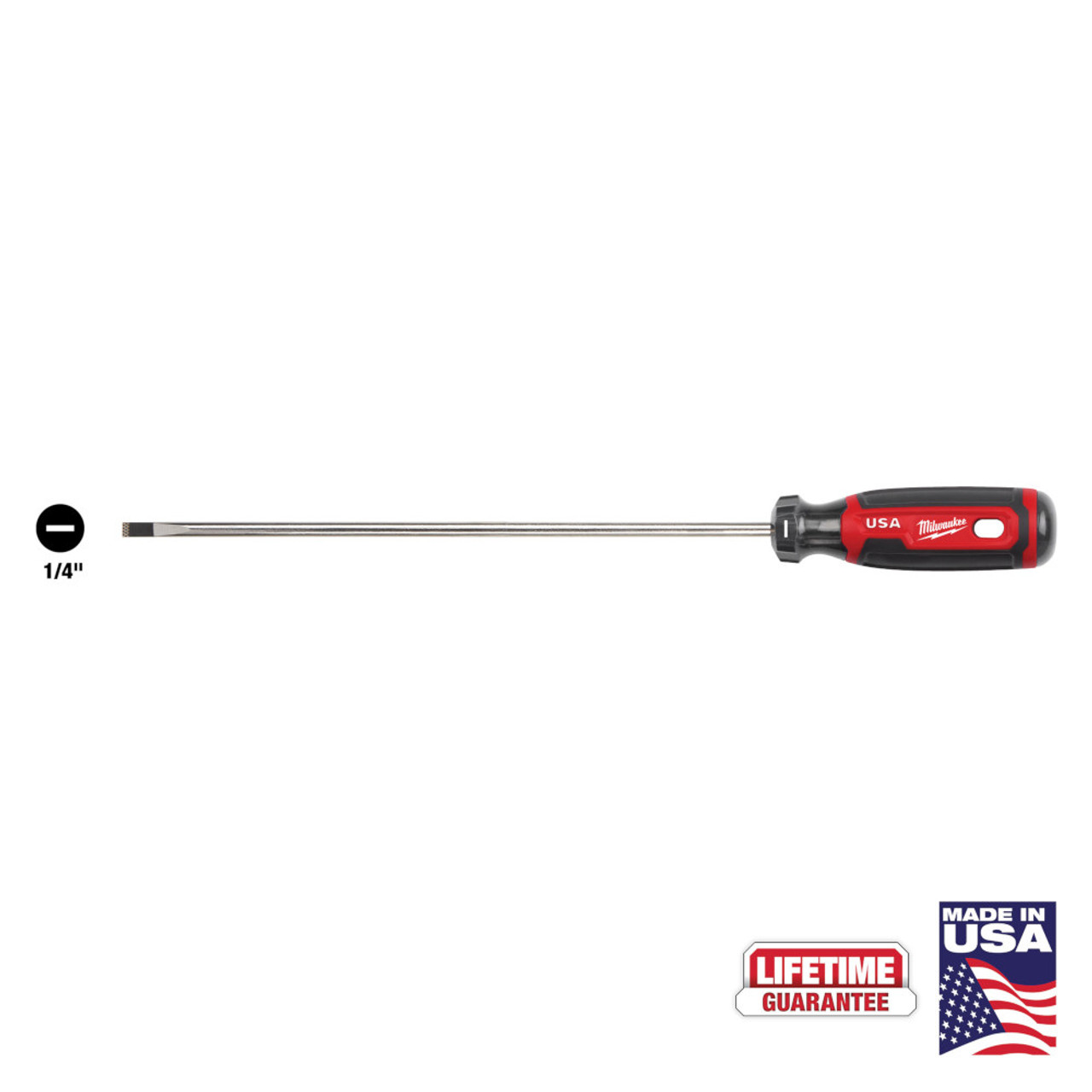 Milwaukee MT214 Cushion Grip 10-inch x 1/4-inch Cabinet Screwdriver Milwaukee MT214 Cushion Grip 10-inch x 1/4-inch Cabinet Screwdriver