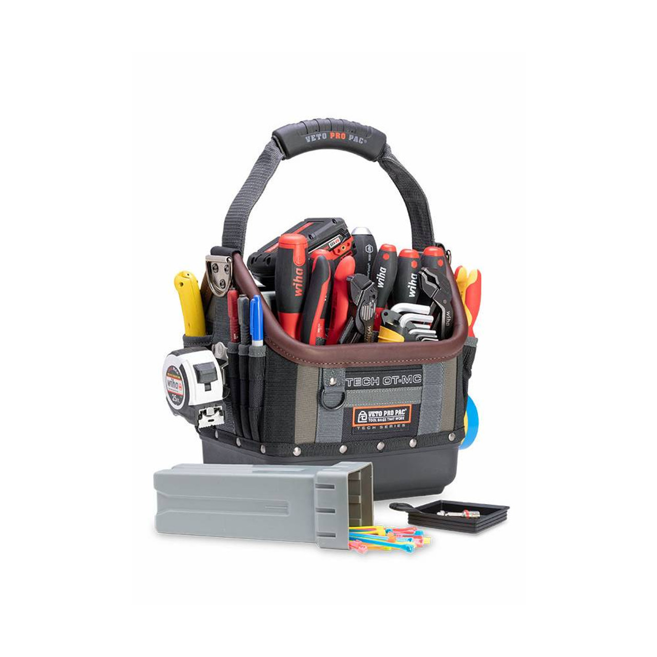Veto Pro Pac TECHOTMC 28-Pocket Compact Open-Top Tool Bag Veto Pro Pac TECHOTMC 28-Pocket Compact Open-Top Tool Bag