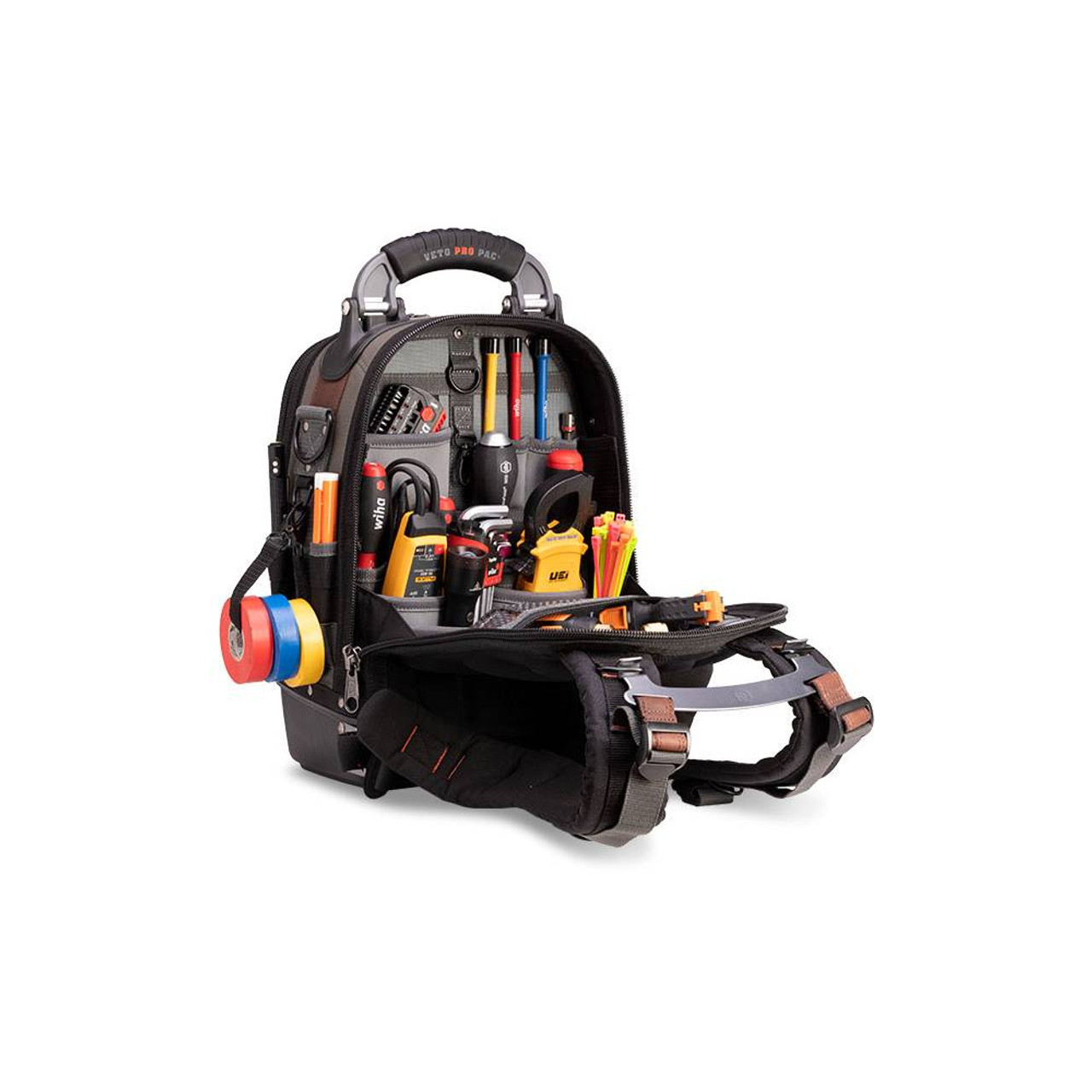 Veto Pro Pac TECHPACMC 39-Pocket Compact Service Tech Tool Backpack Veto Pro Pac TECHPACMC 39-Pocket Compact Service Tech Tool Backpack