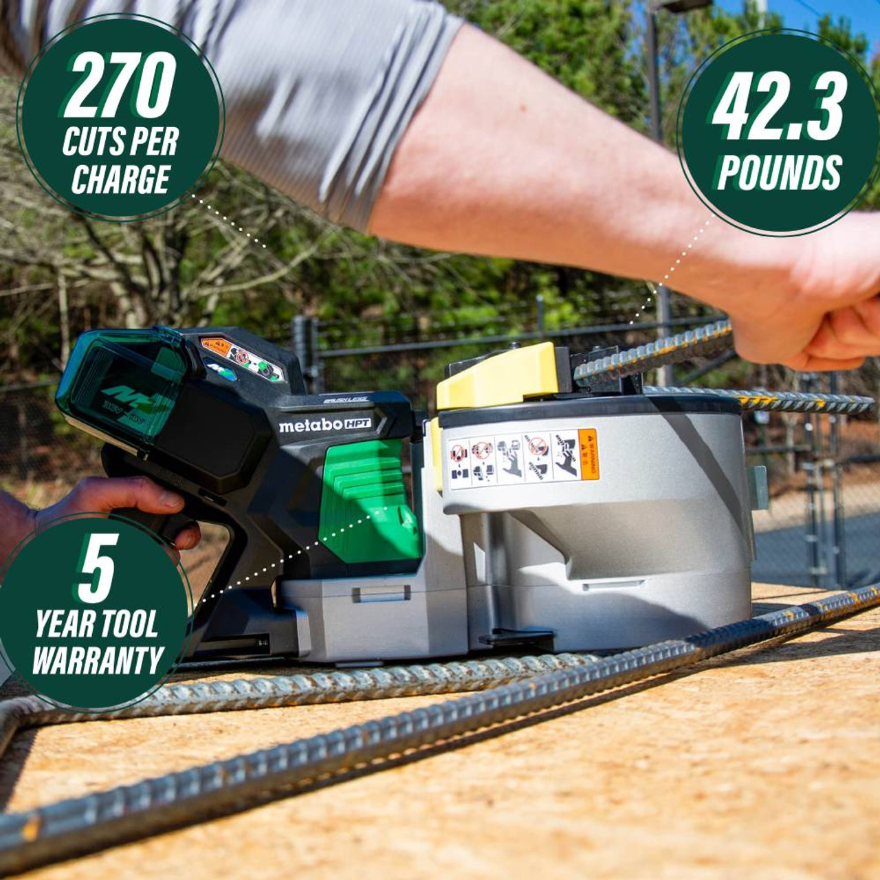 Metabo HPT VB3616DAM 36V MultiVolt Cordless Portable Rebar Bender/Cutter Kit