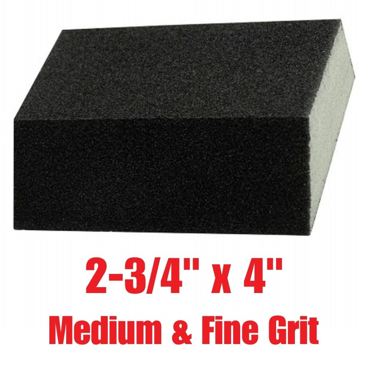 Truwerx 54008 Dual Grit (Medium / Fine) Angled Sanding Sponge
