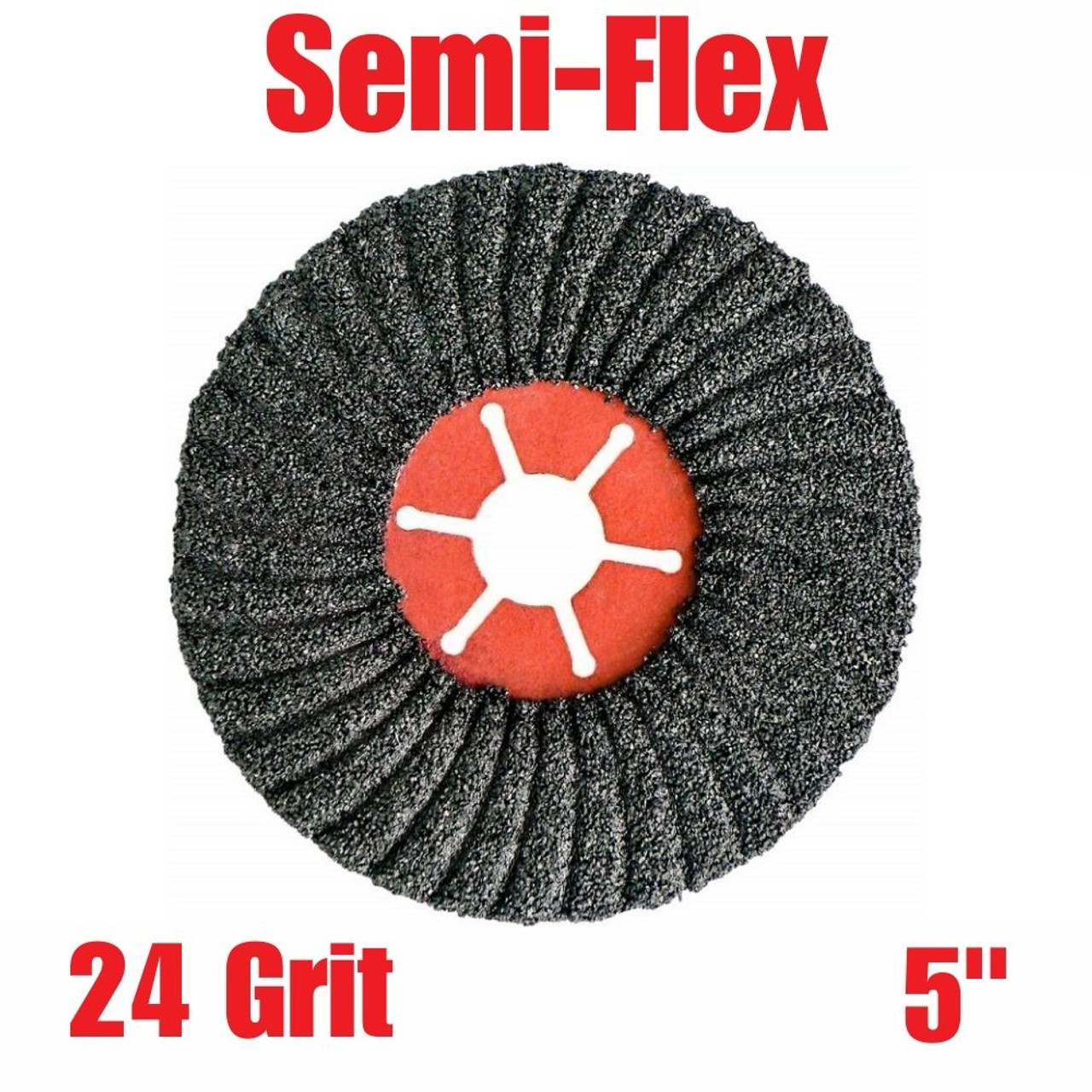Truwerx 54372 5 Inch 24 Grit Semi-Flex Disc