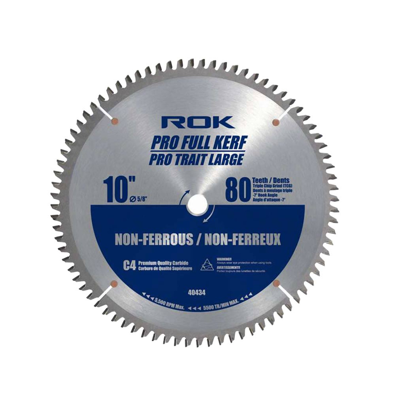 ROK 40434 10 inch 80 Teeth Pro Non-Ferrous Saw Blade ROK 40434 10 inch 80 Teeth Pro Non-Ferrous Saw Blade