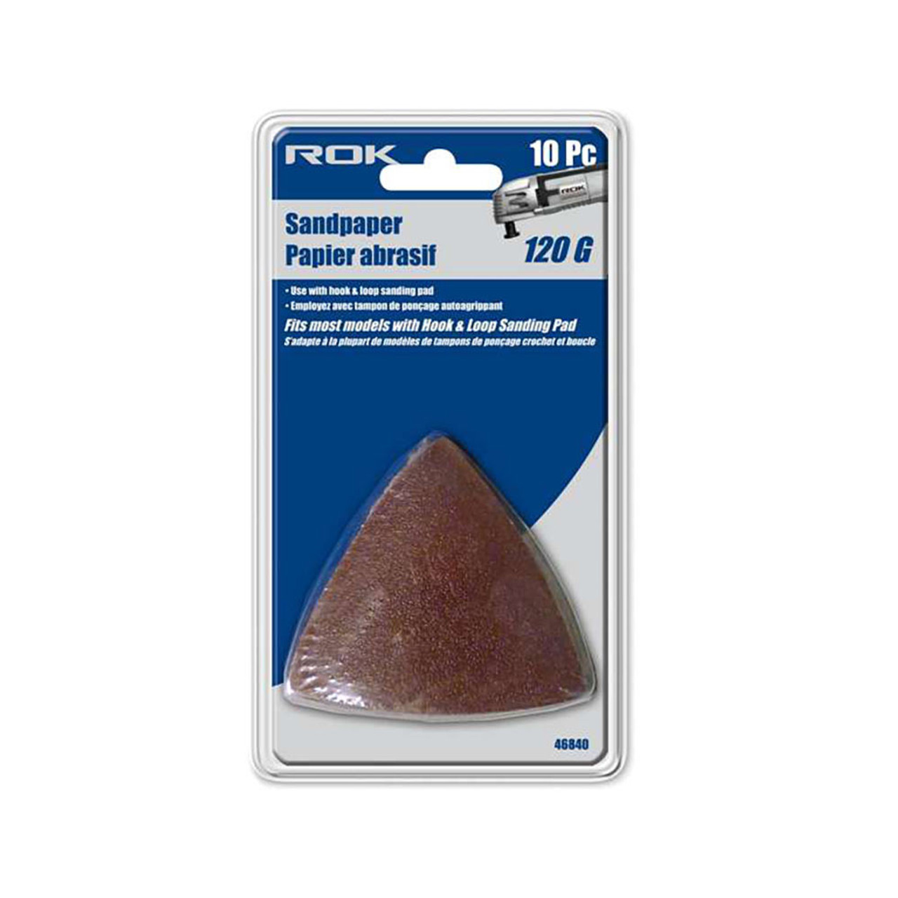 ROK 10pk Triangle Sandpaper - 120 Grit