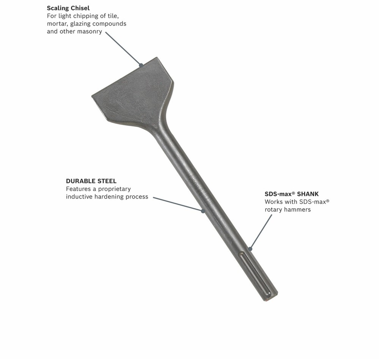 Bosch HS1910 3 inch x 12 inch SDS Max Scaling Chisel