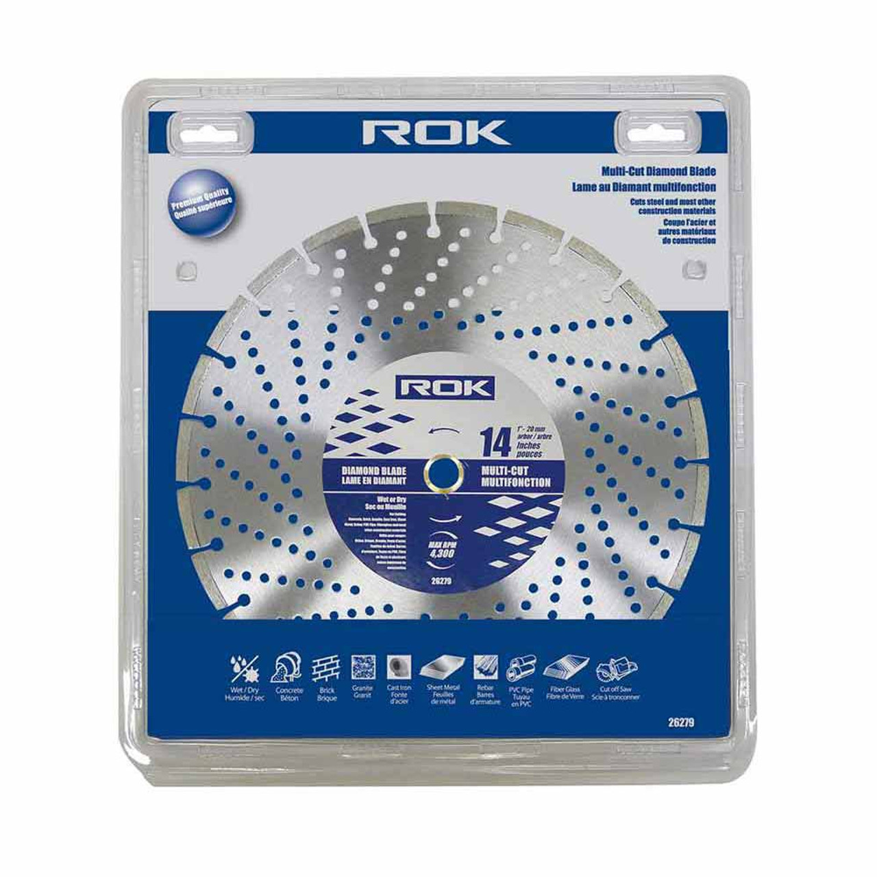 ROK 26279 14 Inch Multi-Cut Diamond Blade - Pro Series ROK 26279 14 Inch Multi-Cut Diamond Blade - Pro Series