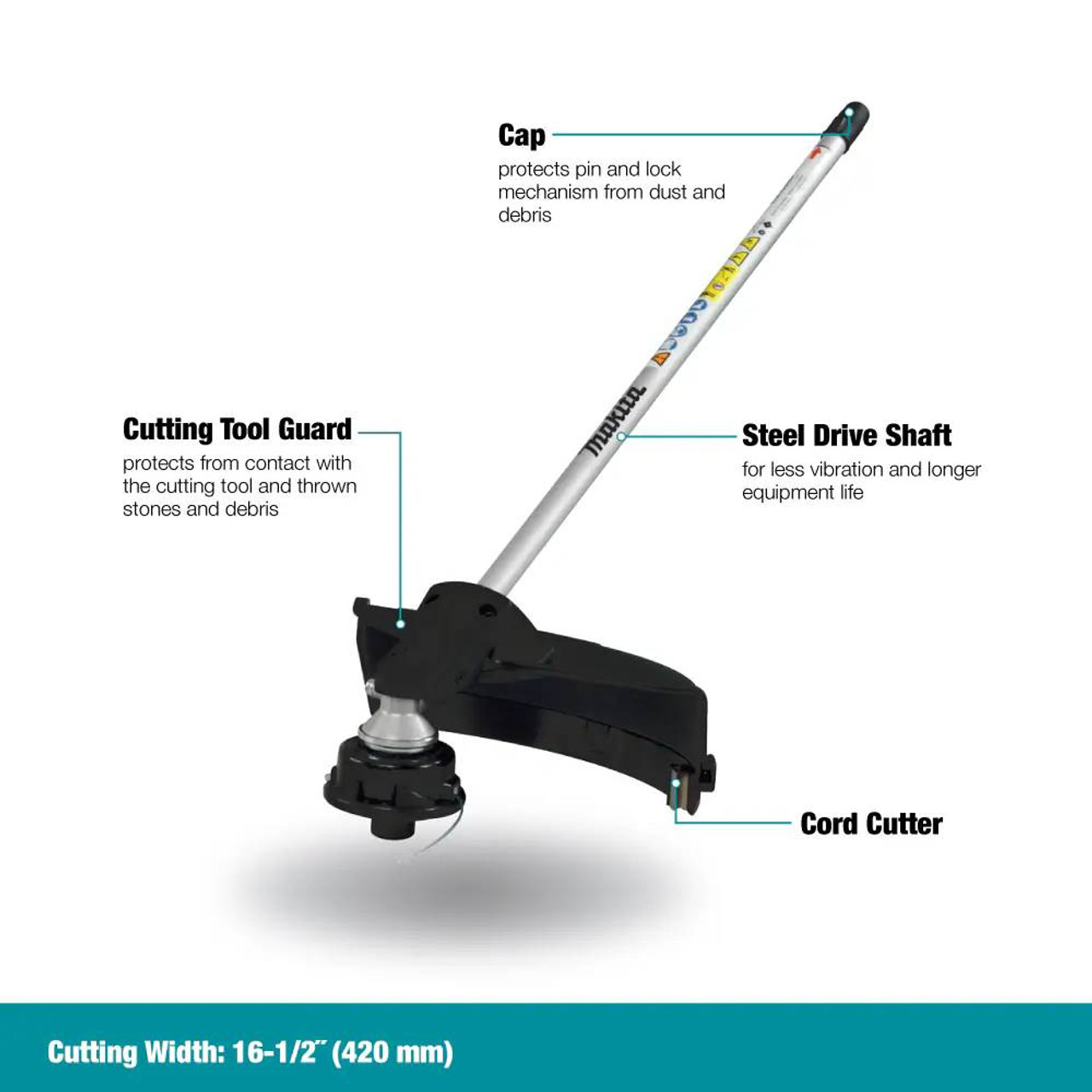 Makita EM401MP Line Trimmer (Straight Shaft) Attachment with Large Guard